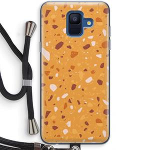 CaseCompany Terrazzo N°24: Samsung Galaxy A6 (2018) Transparant Hoesje met koord