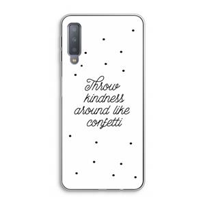 CaseCompany Confetti: Samsung Galaxy A7 (2018) Transparant Hoesje