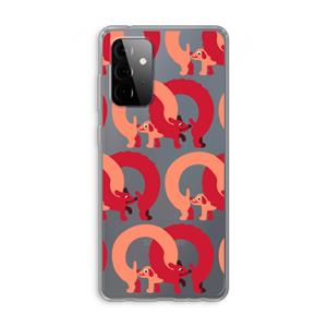 CaseCompany Dogs: Samsung Galaxy A72 Transparant Hoesje