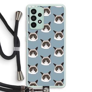CaseCompany It's a Purrr Case: Samsung Galaxy A52s 5G Transparant Hoesje met koord