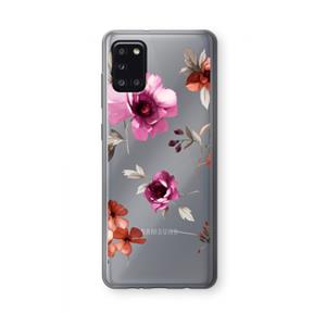 CaseCompany Geschilderde bloemen: Samsung Galaxy A31 Transparant Hoesje