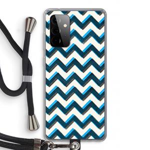 CaseCompany Onderbroken lijn: Samsung Galaxy A72 5G Transparant Hoesje met koord