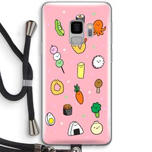 CaseCompany Happy bento friends: Samsung Galaxy S9 Transparant Hoesje met koord