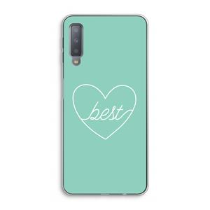 CaseCompany Best heart pastel: Samsung Galaxy A7 (2018) Transparant Hoesje
