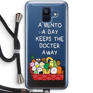 CaseCompany Bento a day: Samsung Galaxy A6 (2018) Transparant Hoesje met koord