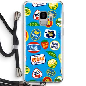 CaseCompany Fruitsticker: Samsung Galaxy S9 Transparant Hoesje met koord