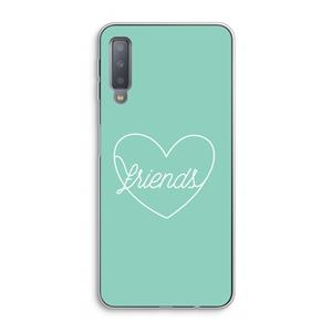 CaseCompany Friends heart pastel: Samsung Galaxy A7 (2018) Transparant Hoesje