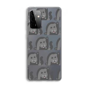 CaseCompany Cats: Samsung Galaxy A72 Transparant Hoesje