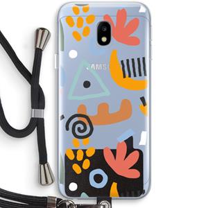 CaseCompany Abstract: Samsung Galaxy J3 (2017) Transparant Hoesje met koord