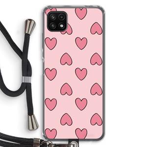CaseCompany Ondersteboven verliefd: Samsung Galaxy A22 5G Transparant Hoesje met koord