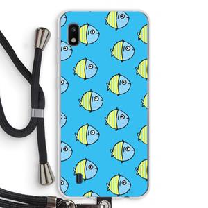 CaseCompany Visjes: Samsung Galaxy A10 Transparant Hoesje met koord