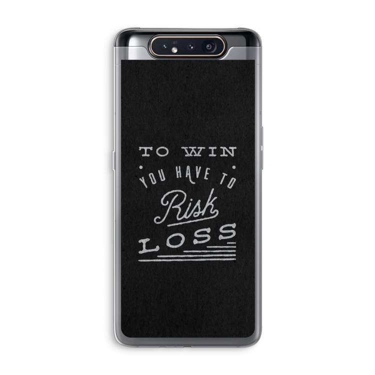 CaseCompany Risk loss: Samsung Galaxy A80 Transparant Hoesje