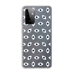 CaseCompany Eyes pattern: Samsung Galaxy A72 Transparant Hoesje