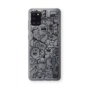 CaseCompany Vexx Black City : Samsung Galaxy A31 Transparant Hoesje