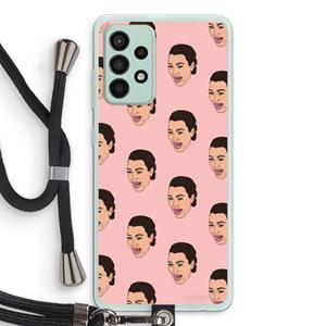 CaseCompany Ugly Cry Call: Samsung Galaxy A52s 5G Transparant Hoesje met koord
