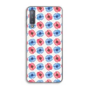 CaseCompany Klaproosjes: Samsung Galaxy A7 (2018) Transparant Hoesje