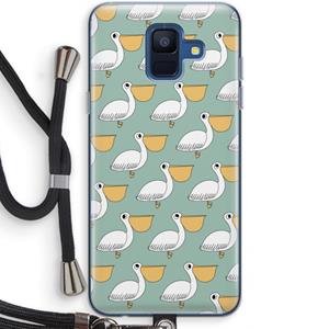 CaseCompany Pelican: Samsung Galaxy A6 (2018) Transparant Hoesje met koord