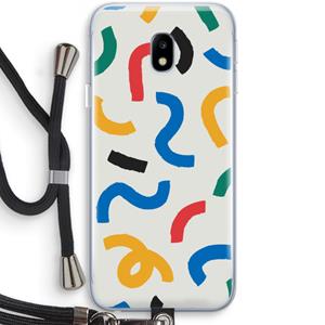 CaseCompany Illustratieve pop 2: Samsung Galaxy J3 (2017) Transparant Hoesje met koord