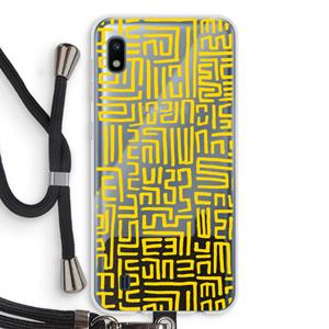 CaseCompany Majorelle Blue Print: Samsung Galaxy A10 Transparant Hoesje met koord