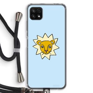 CaseCompany Kleine leeuw: Samsung Galaxy A22 5G Transparant Hoesje met koord