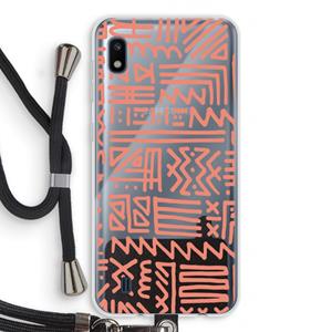 CaseCompany Marrakech Pink: Samsung Galaxy A10 Transparant Hoesje met koord