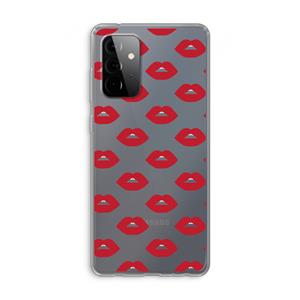 CaseCompany Lips: Samsung Galaxy A72 Transparant Hoesje