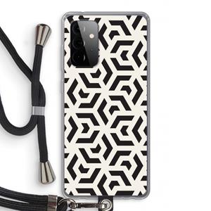 CaseCompany Crazy pattern: Samsung Galaxy A72 5G Transparant Hoesje met koord
