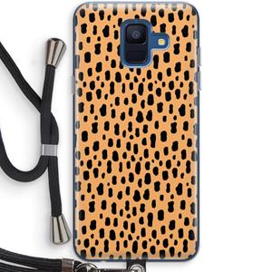 CaseCompany Panter: Samsung Galaxy A6 (2018) Transparant Hoesje met koord