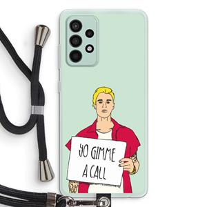 CaseCompany Gimme a call: Samsung Galaxy A52s 5G Transparant Hoesje met koord