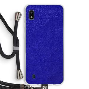 CaseCompany Majorelle Blue: Samsung Galaxy A10 Transparant Hoesje met koord