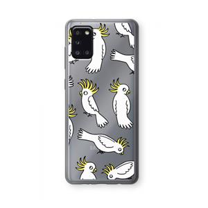 CaseCompany Papegaai: Samsung Galaxy A31 Transparant Hoesje