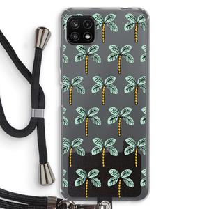 CaseCompany Paradise: Samsung Galaxy A22 5G Transparant Hoesje met koord