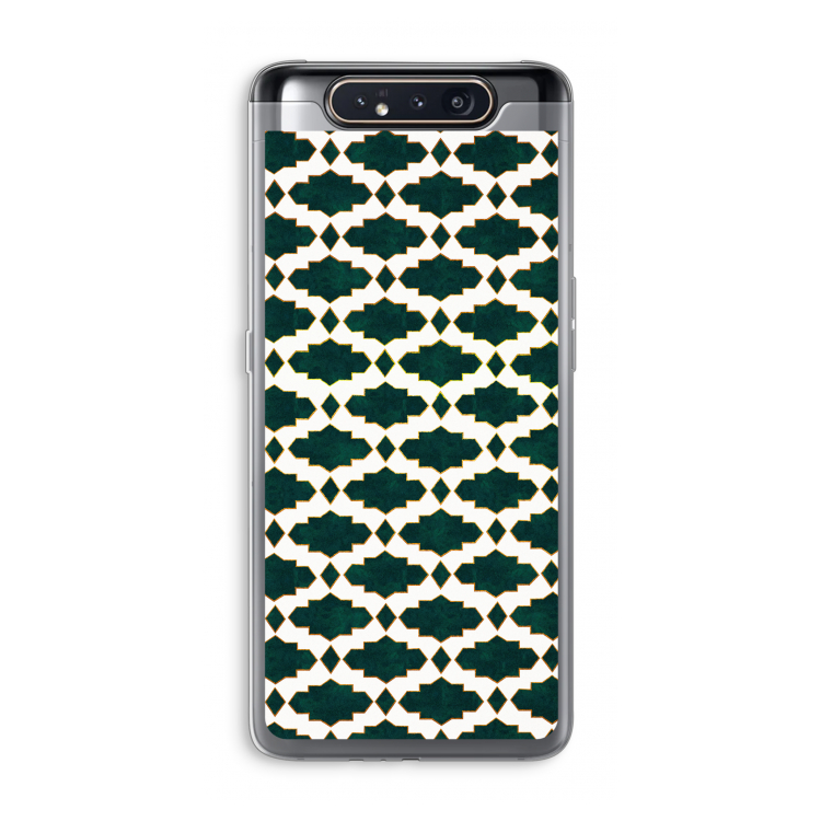 CaseCompany Moroccan tiles: Samsung Galaxy A80 Transparant Hoesje