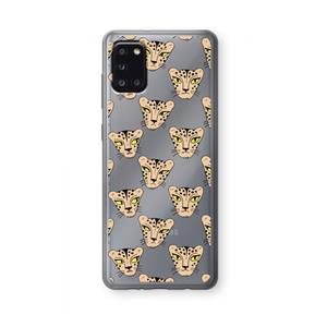 CaseCompany Tijger: Samsung Galaxy A31 Transparant Hoesje