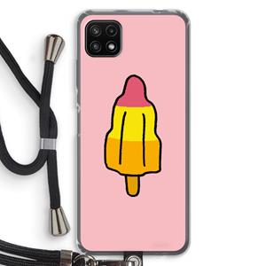 CaseCompany Raketijsje: Samsung Galaxy A22 5G Transparant Hoesje met koord