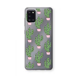 CaseCompany Cactus Lover: Samsung Galaxy A31 Transparant Hoesje
