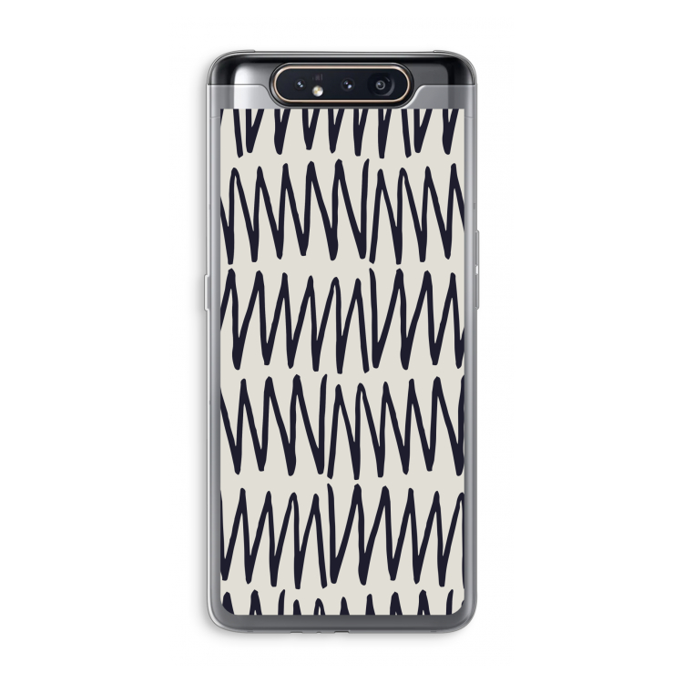 CaseCompany Marrakech Zigzag: Samsung Galaxy A80 Transparant Hoesje