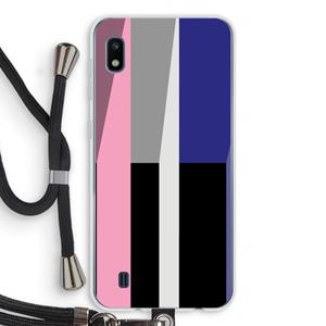 CaseCompany Gestalte 4: Samsung Galaxy A10 Transparant Hoesje met koord