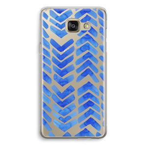 CaseCompany Blauwe pijlen: Samsung Galaxy A5 (2016) Transparant Hoesje