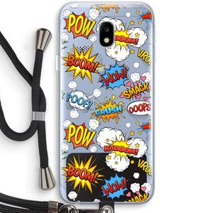 CaseCompany Pow Smack: Samsung Galaxy J3 (2017) Transparant Hoesje met koord