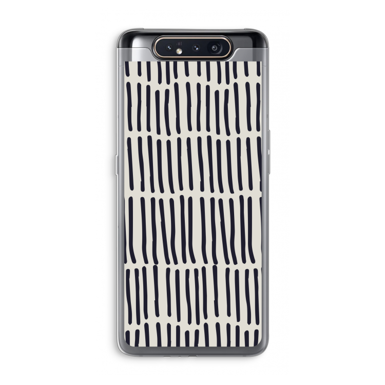 CaseCompany Moroccan stripes: Samsung Galaxy A80 Transparant Hoesje