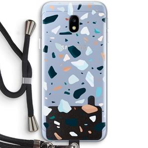 CaseCompany Terrazzo N°13: Samsung Galaxy J3 (2017) Transparant Hoesje met koord