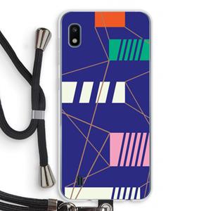 CaseCompany Gestalte 5: Samsung Galaxy A10 Transparant Hoesje met koord