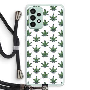 CaseCompany Weed: Samsung Galaxy A52s 5G Transparant Hoesje met koord