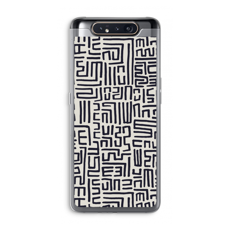 CaseCompany Moroccan Print: Samsung Galaxy A80 Transparant Hoesje