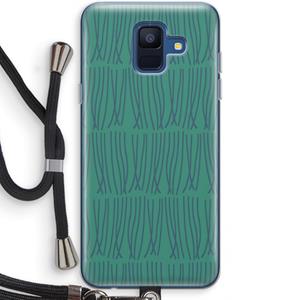 CaseCompany Swirls: Samsung Galaxy A6 (2018) Transparant Hoesje met koord