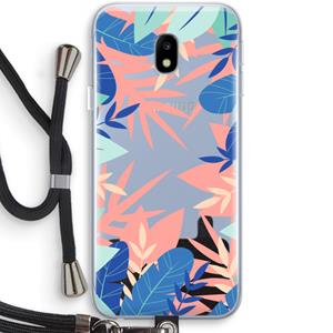 CaseCompany Tropisch: Samsung Galaxy J3 (2017) Transparant Hoesje met koord