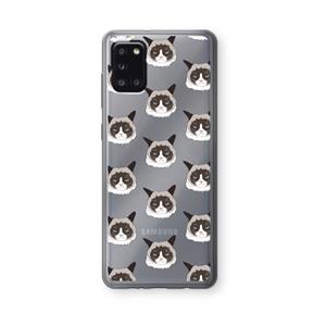 CaseCompany It's a Purrr Case: Samsung Galaxy A31 Transparant Hoesje