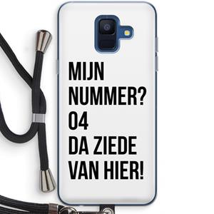 CaseCompany Da ziede van hier: Samsung Galaxy A6 (2018) Transparant Hoesje met koord