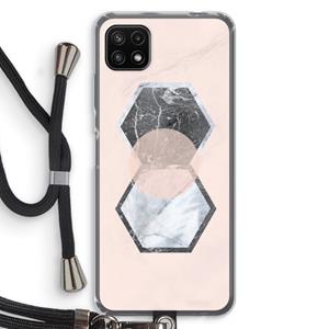 CaseCompany Creatieve toets: Samsung Galaxy A22 5G Transparant Hoesje met koord